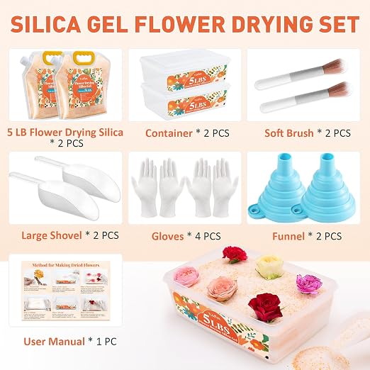TUXIYA 10LBS Silica Gel Flower Drying, Reusable Flower Drying Silica Gel - Image 2