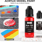 Nicpro 50 Colors Model Paint Set, 20ml Ready to Use Modeling Acrylic Paints - Image 4