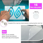 Kapyoo 3Pcs Freemotion Quilting Rulers and Templates Set Quilting Templates - Image 7