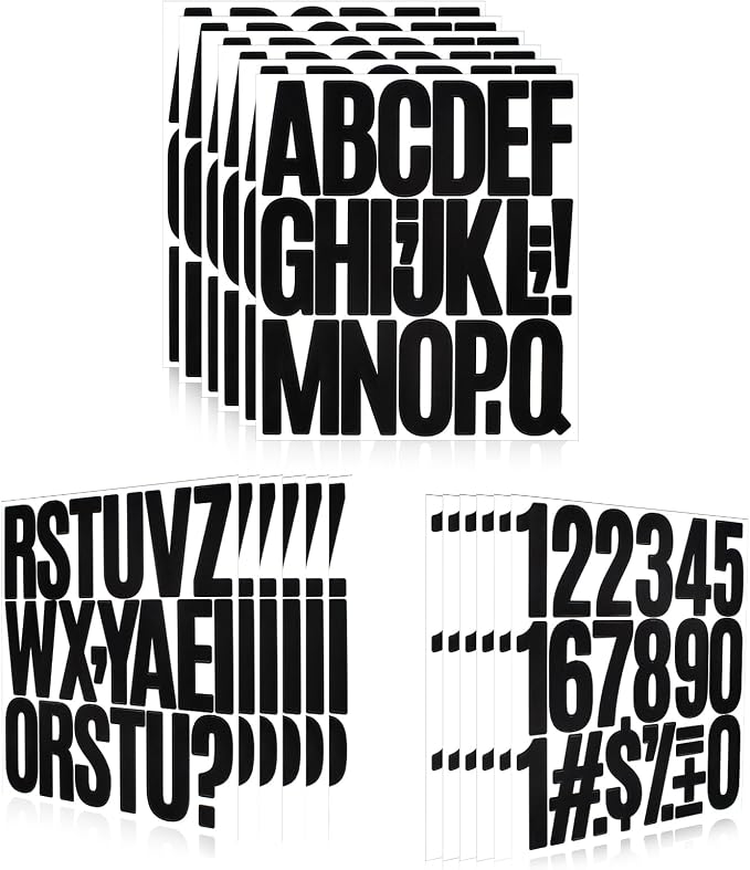 Letter Stickers, Mailbox Numbers, 3 Inch Waterproof Vinyl Alphabet | 3 Inch by Llewyn