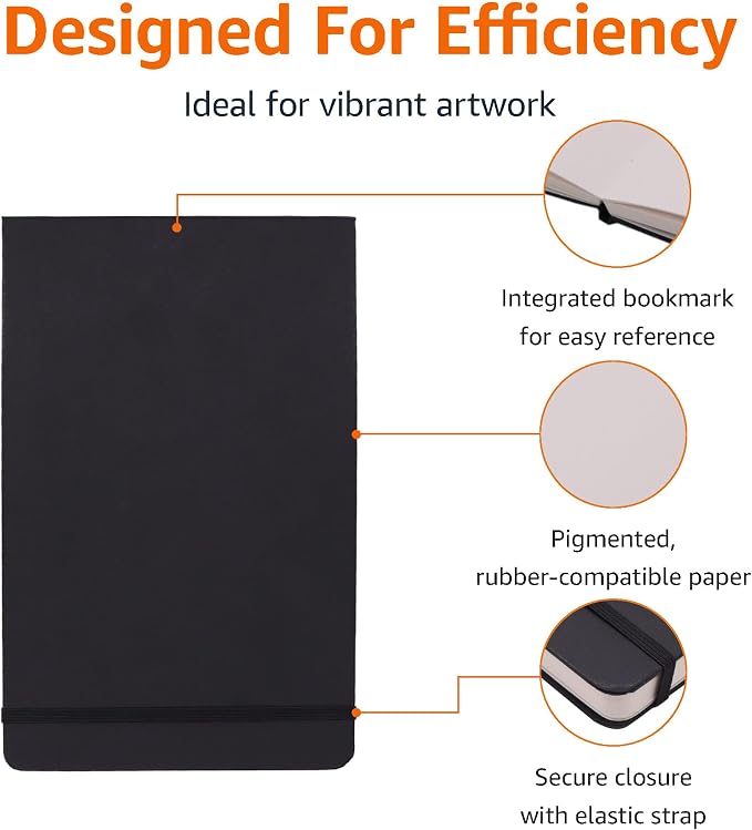 Amazon Basics Art Sketch Book for Drawing and Painting, Thick Paper, 5.25" x - Image 2