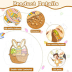 60pcs Easter Theme DIY Cutouts Easter Bunny Eggs Bulletin Board Decoration Set - Image 3