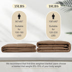 downluxe Weighted Blanket Queen Size, 15 lb Weighted Blanket - Image 5