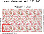 Feelyou Floral Fabric by The Yard, Romantic Rose Tea Cups Upholstery Fabric - Image 2