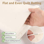 47" x 59" 100% Natural Cotton Quilt Batting, Breathable Crib Size Batting | 200 - Image 4