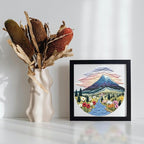 FONNUY Embroidery Kit for Beginners, Flower Hill Nature Landscape Pre-Stamped - Image 3