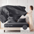 MUXHOMO 5 Pieces Twin XL Comforter Set, Seersucker Bed in a Bag Twin XL Size - Image 3