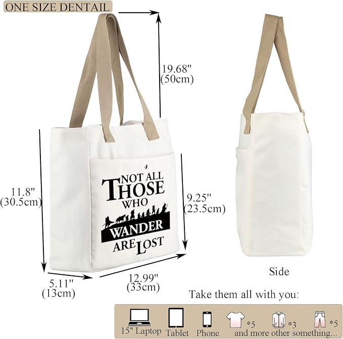 MBMSO Geologist Tote Bag Rock Collector Gift Not All Who Wander are Lost Some - Image 3