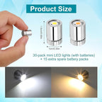 30pcs Miniature LED Lights, Warm White & Cool White Mini Electric Micro Tiny - Image 2