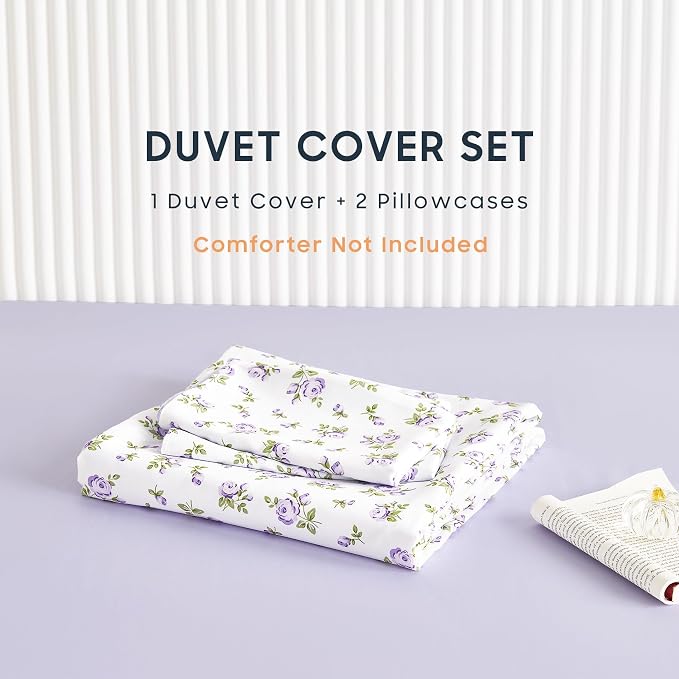 Wake In Cloud - Coquette Duvet Cover Set, Floral Cottagecore Flower Shabby Chic - Image 3