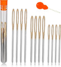TLKKUE 12 Pcs/3 Sizes Large-Eye Blunt Needles, Steel Yarn Needle by TLKKUE