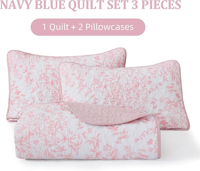 WONGS BEDDING Quilt Queen Size, Botanical Quilt - Image 7
