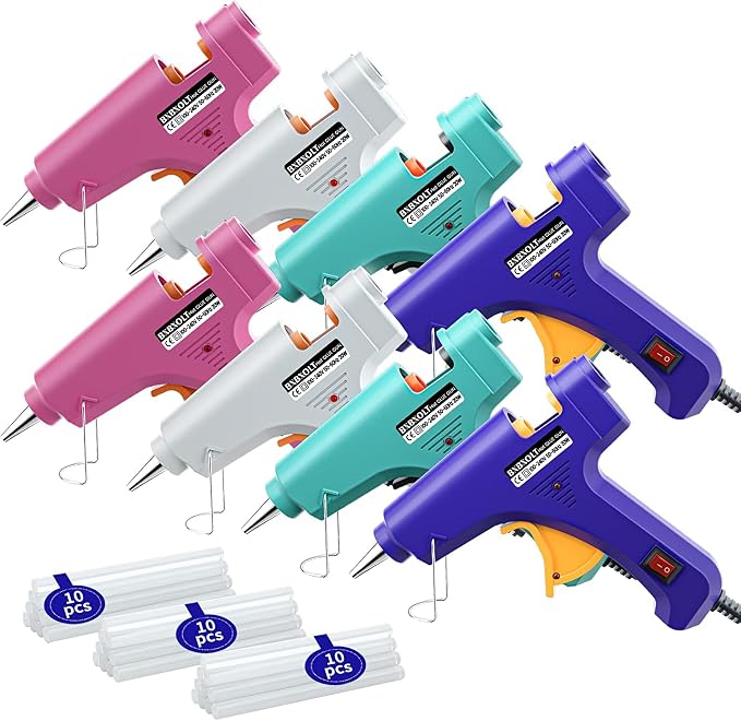 Mini Hot Glue Gun Set for Class Project, Small Glue Gun Hot Melt Arts Craft DIY by BXBXOLT