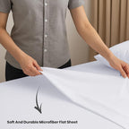 GOLD TEXTILES Queen Flat Sheet 6 Pack – Brushed Microfiber Top Sheets - Image 3