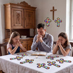 Renbuzhu 48PCS Sunday School VBS Crafts Bulk: Paper Cross Nativity Suncatchers - Image 5