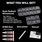 7500Pcs Transparent Clear Rhinestones Flatback - Image 2