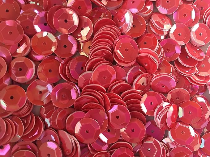 Sequins 8mm 800/Pkg Hot Pink- Red by Golden+Leaf