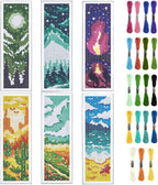 INFUNLY 6PCS Landscape Cross Stitch Bookmark Kit by INFUNLY