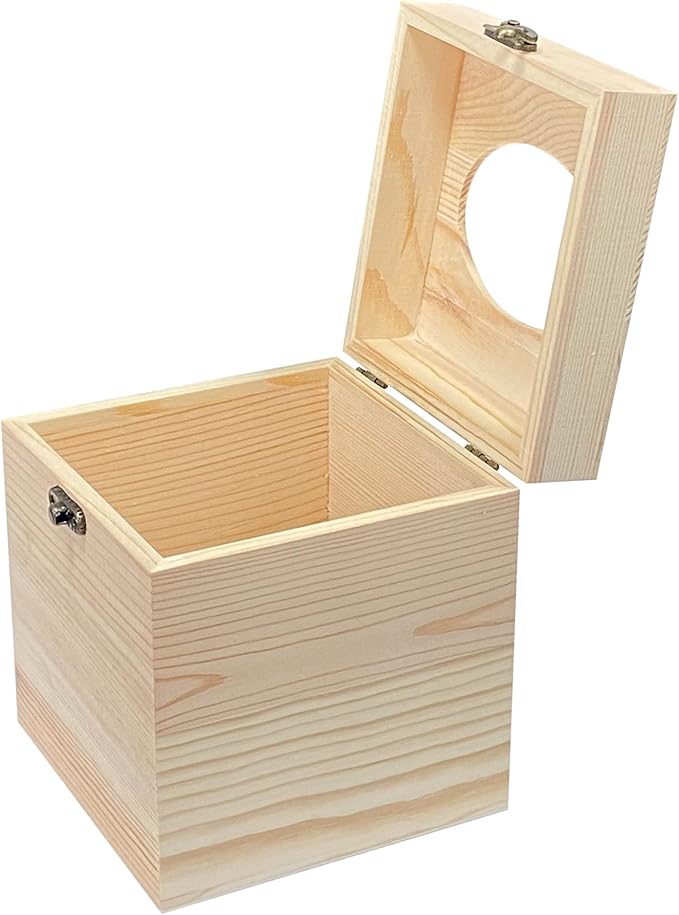 2 Pack Unfinished Wooden Tissue Box Cover - Image 3