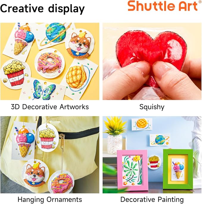 Shuttle Art 44 Pcs Magic Foam Texture Painting Kit, Including 28 Pcs Foam - Image 5