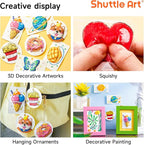 Shuttle Art 44 Pcs Magic Foam Texture Painting Kit, Including 28 Pcs Foam - Image 5