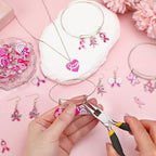 MARFOREVER 40 Pcs/20 Pairs Breast Cancer Awareness Charms - Image 6