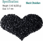 MAIBAOTA Natural Black Obsidian Crystal Quartz Rocks Chips Vase Filler Rocks - Image 2