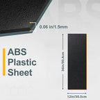 Plastic Sheet 12" x 36" x 0.06", Abs Plastic Sheets 6 Pack - Image 2
