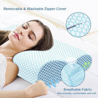 Anvo Memory Foam Pillow, Neck Contour Cervical Orthopedic Bed Pillow - Image 6