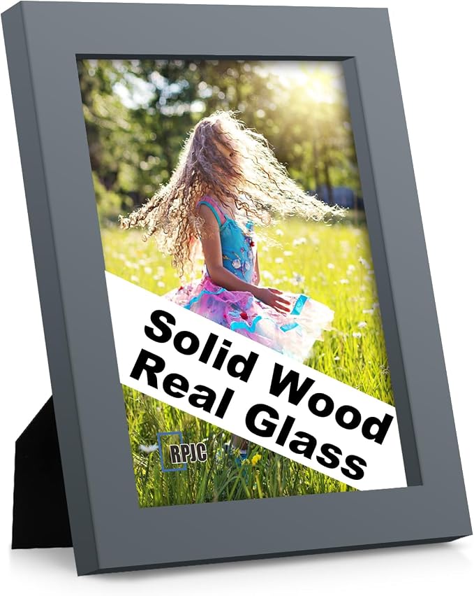 RPJC 6x8 inch Picture Frame Made of Solid Wood and High Definition Glass by RPJC