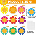160Pcs Colorful Flower Cutouts Back to School Bulletin Board Decoration Set - Image 2