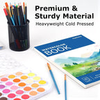 Hapikalor School Supplies for Teens, 140lb/300gsm, Premium Water Color Pad for - Image 4