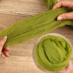 3.53oz Wool Roving, Wool Felting Supplies, Pure Wools, Chunky Yarn, Spinning - Image 3