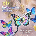 36 Sheets Holographic Sticker Paper Holographic Clear Vinyl Self Adhesive - Image 4