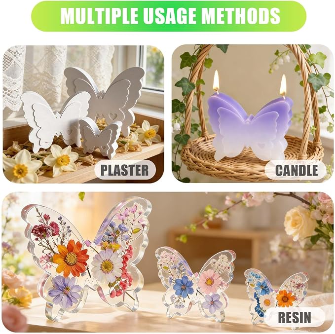 Butterfly Resin Molds, Butterfly Candle Molds Silicone, Flexible Effortless - Image 5