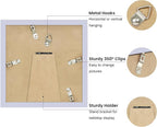 6x6 Picture Frame with Wavy Mat, Wooden Real Glass 6 x 6 Photo Frame - Image 4
