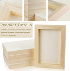 Bercoor 10 Pcs 5x7 Wood Panel Boards, Unfinished Wood Canvas Wooden - Image 3