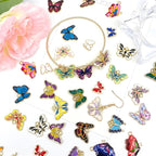 WOCRAFT 120pc Assorted Enamel Bracelet Butterfly Charms - Image 5