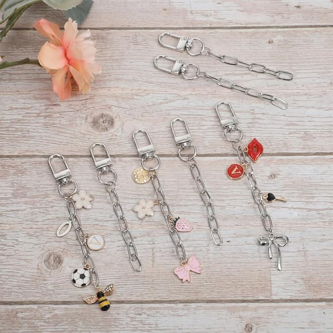 Bruislard 25 Pcs Keychain Making Kit Key Ring Lobster Claw Clasps Swivel Snap - Image 4