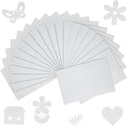 20 Pcs White Felt Fabric Sheet 8" x 12" Assorted Color Felt Fabric Sheets by Bringsparkletoeverydaylife