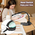 10X Magnifying Glass with Light and Stand, 5 Color Modes Stepless Dimmable LED - Image 5