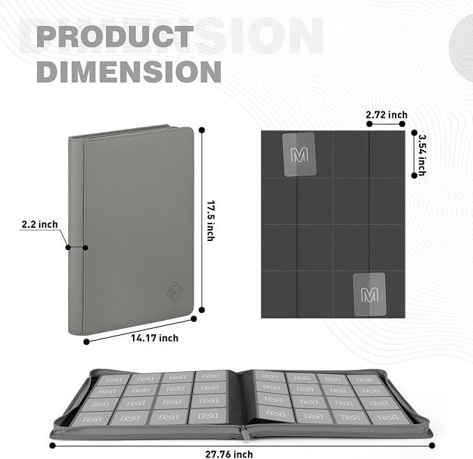 Premium Card Binder 16 Pocket, Trading Card Binder Holds up to 1000+Cards - Image 5