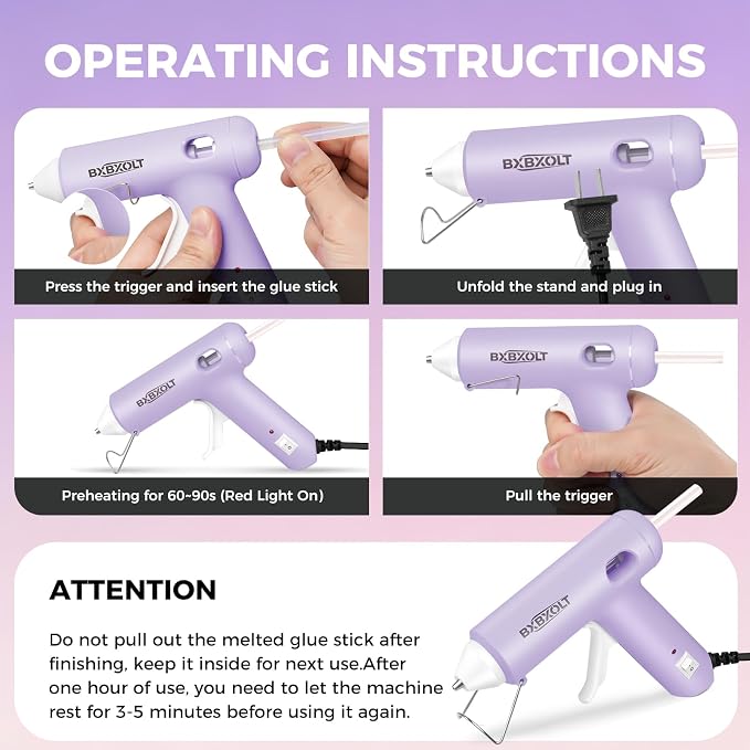 30W Dripless Hot Glue Gun Kit, Fast Heat Nozzle - Image 5