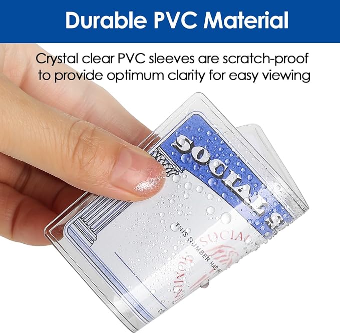 MaxGear Medicare Card Protector Sleeves, 12 Pack | 12 Mil Thickness, - Image 2