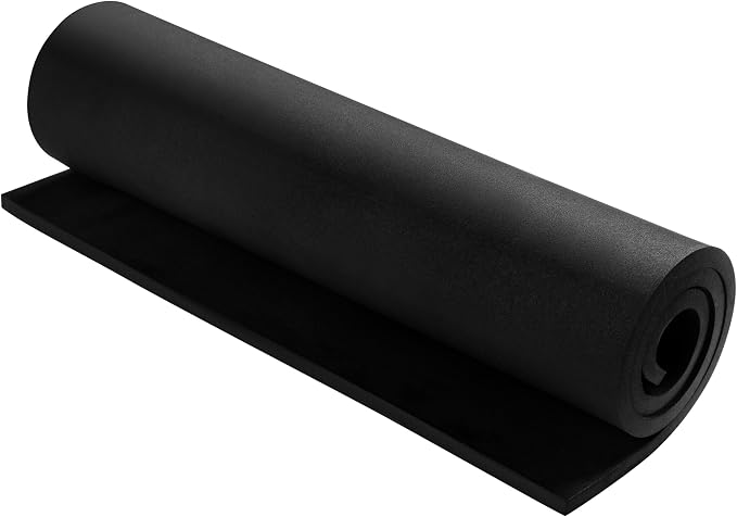 AMZQNART EVA Foam 10mm, Cosplay Foam 16x29.5 inch Black, High Density 90 kg/m³ by AMZQNART