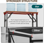 TEMI Small Computer Desk Folding Table - Image 8