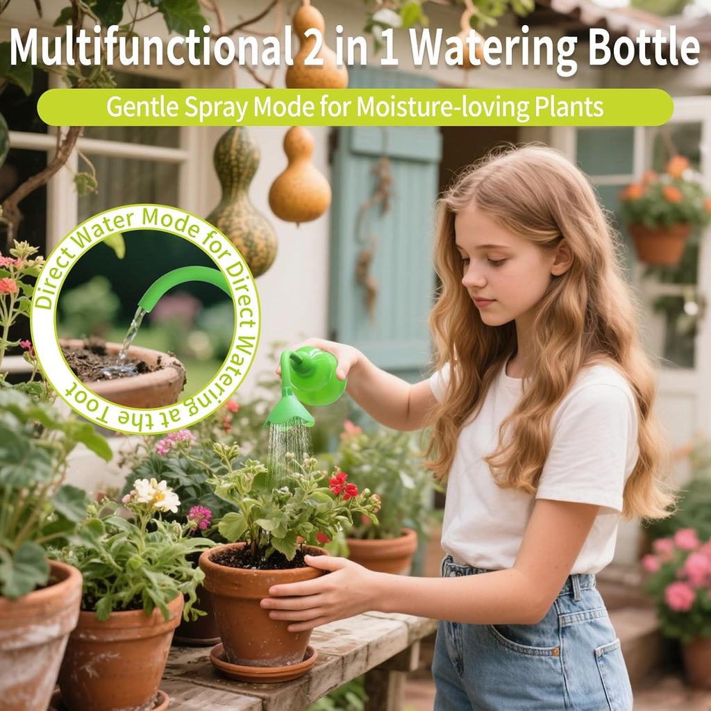 Squeeze Bottles for Plants, 11oz Small Watering Can for Succulent, Muti-function Squirt Bottle for Seedling Watering, Wash, tattoo, Cyan