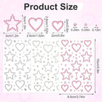 3 Sheets Rhinestone Stickers, Self-Adhesive Acrylic Gemstone Stickers Hearts - Image 4