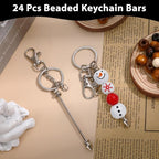 24Pcs Beadable Keychain Bars Bead Keychain Making Kit Blank Keychains Beaded - Image 5