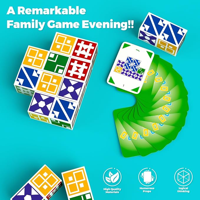 Family Matching Game for Kids & Adults, Block Puzzle Board Games for Boys & - Image 4